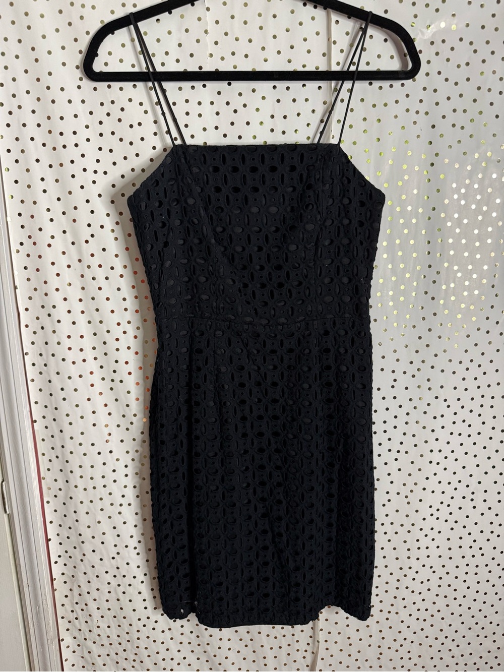 Banana Republic Navy Blue Eyelet Slip Dress